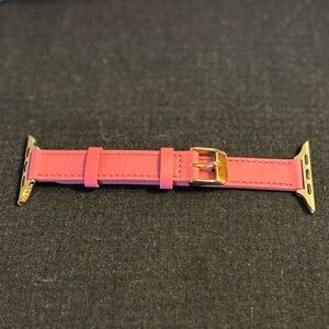 Women’s Rose Pink Faux Leather Apple Iwatch Wearable with Rose Gold Buckle NWT